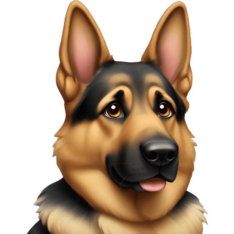 German shepherd with left floppy ear emoji