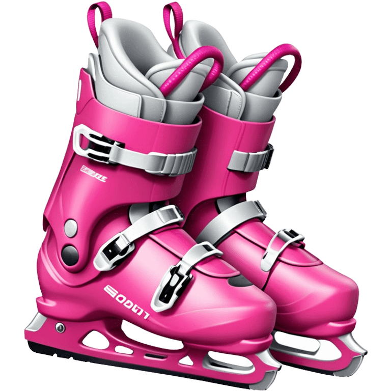 Botas de ski rosas emoji