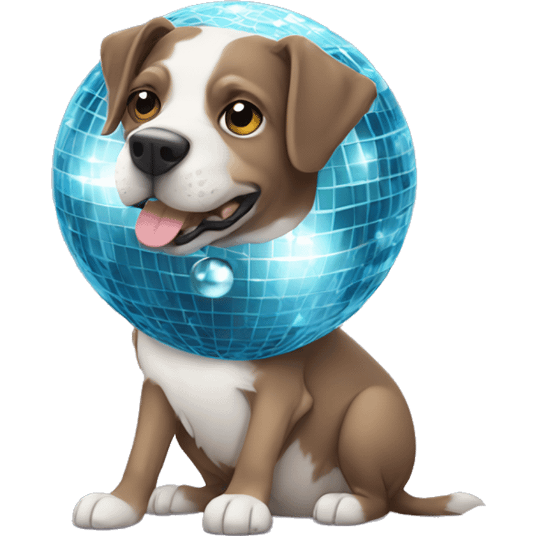 Dog with disco ball emoji