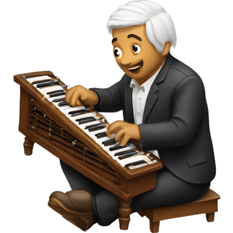 man playing harmonium emoji