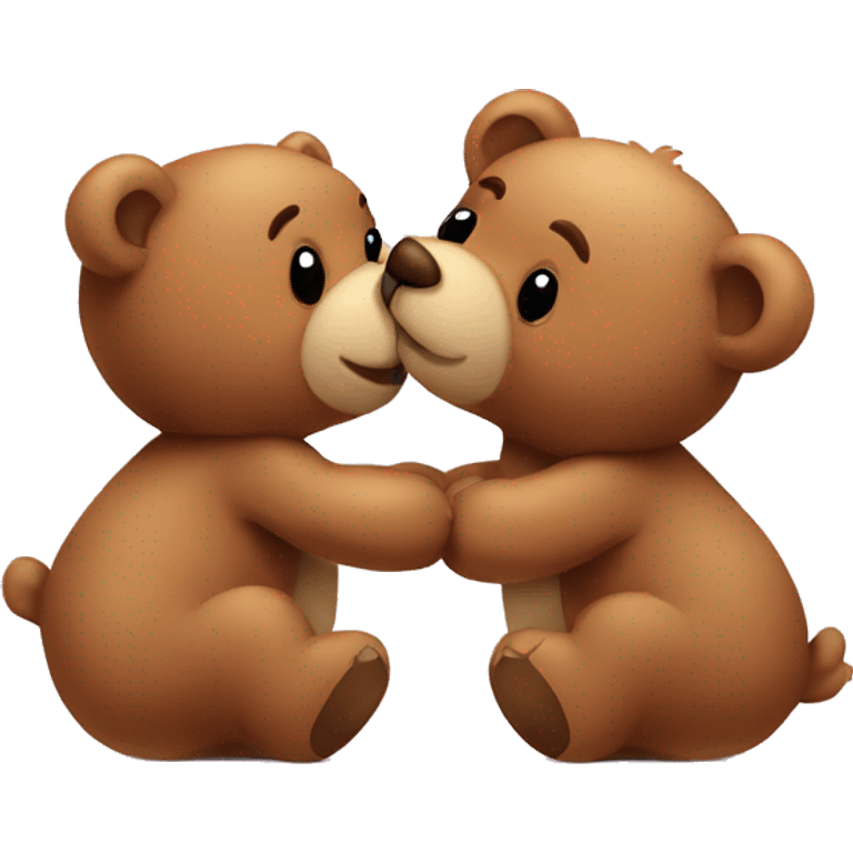 teddy bear kissing another teddy bear emoji