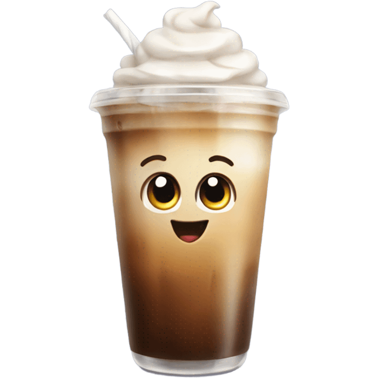 Cute iced coffe emoji