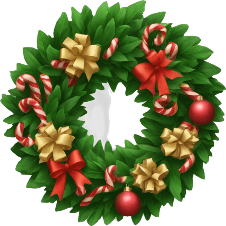 Christmas wreath emoji