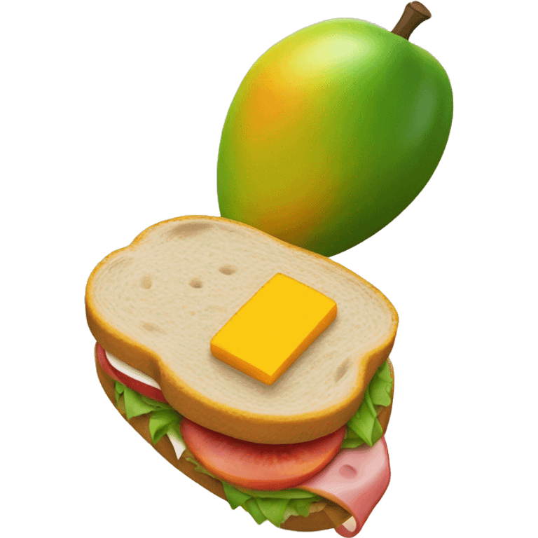 mango eating a sandwicho emoji