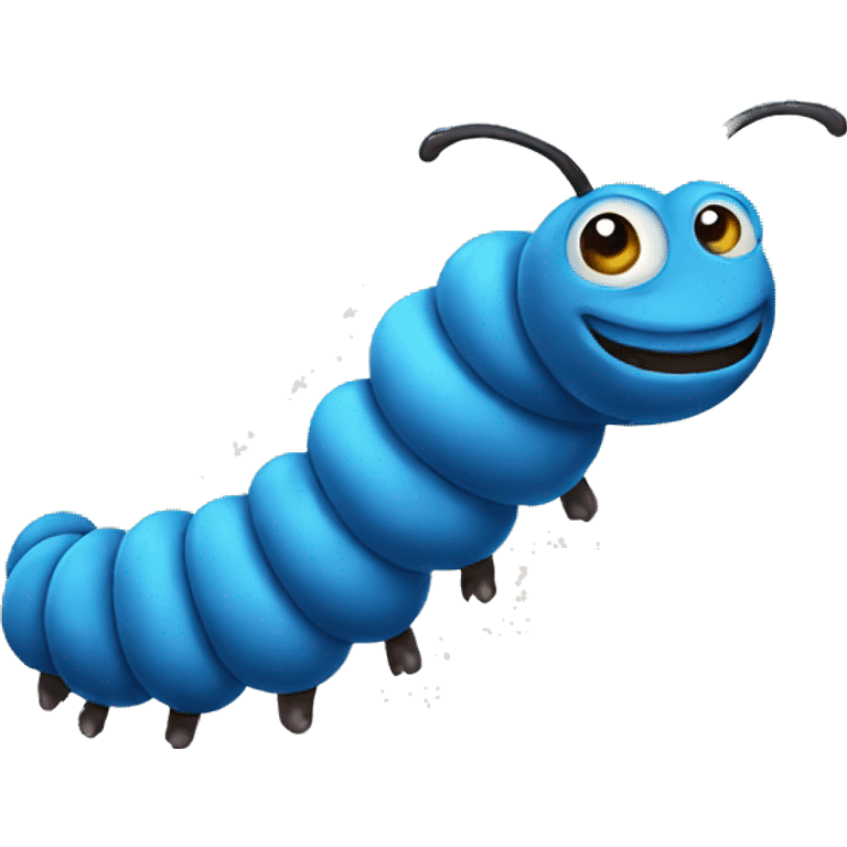 Blue Caterpillar  emoji