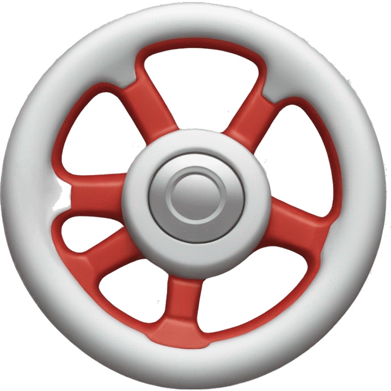 red racing steering wheel emoji