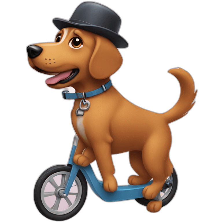 unicycle dog emoji