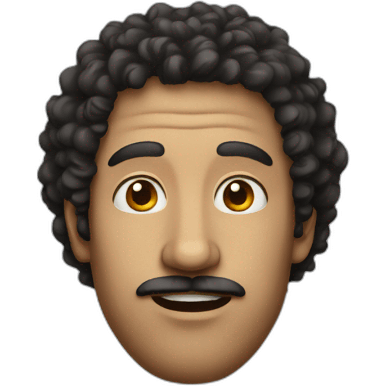 Man with big nose and dark curly hair emoji