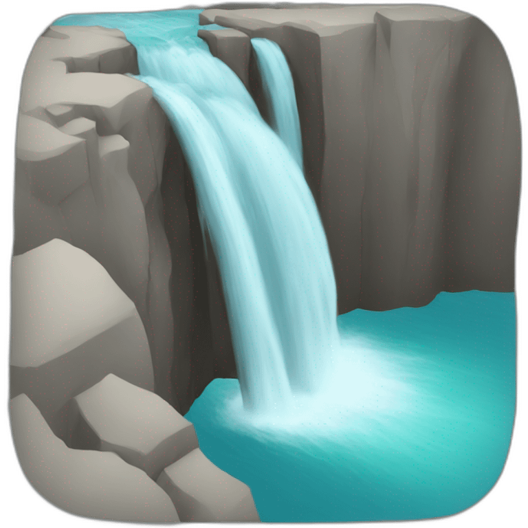 waterfall from bottom to top emoji