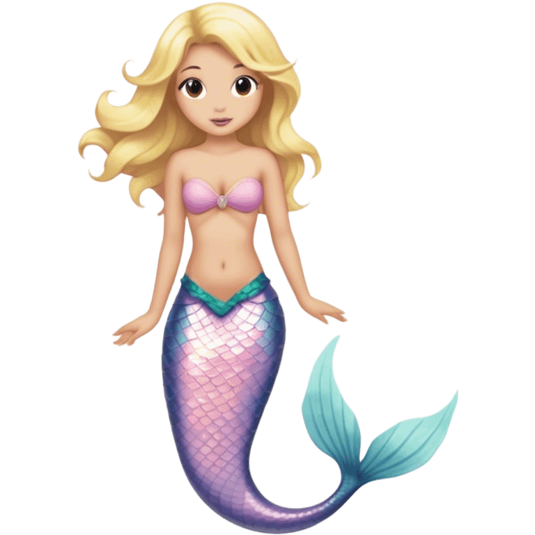 full body blonde light pink mermaid emoji