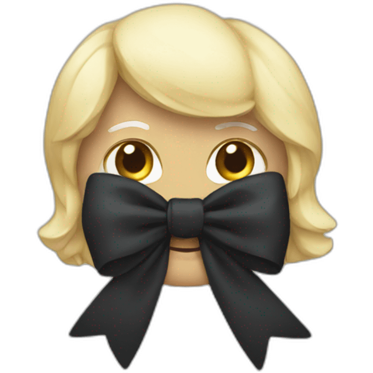 Black bow emoji