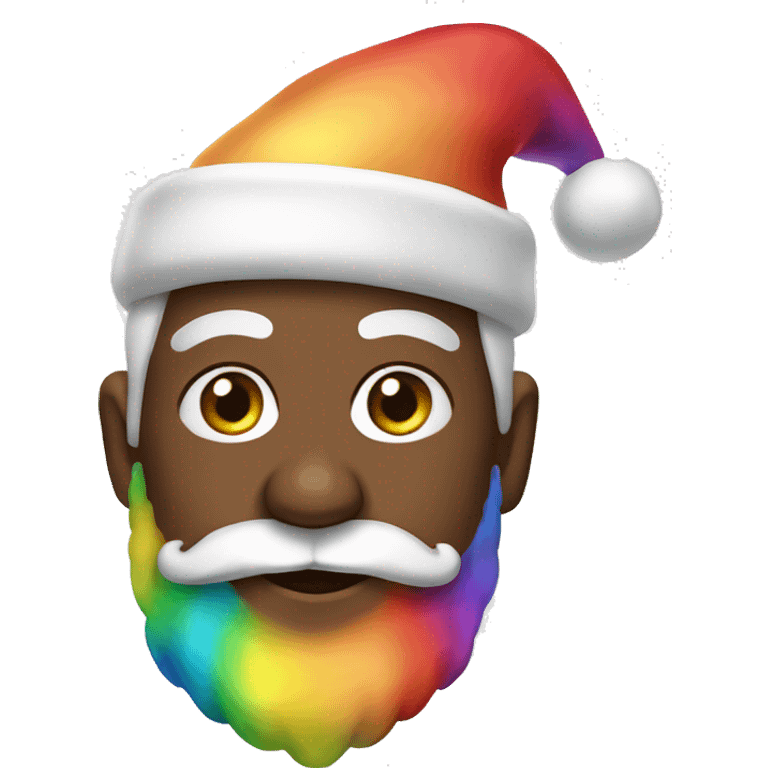 Santa Claus with rainbow beard emoji