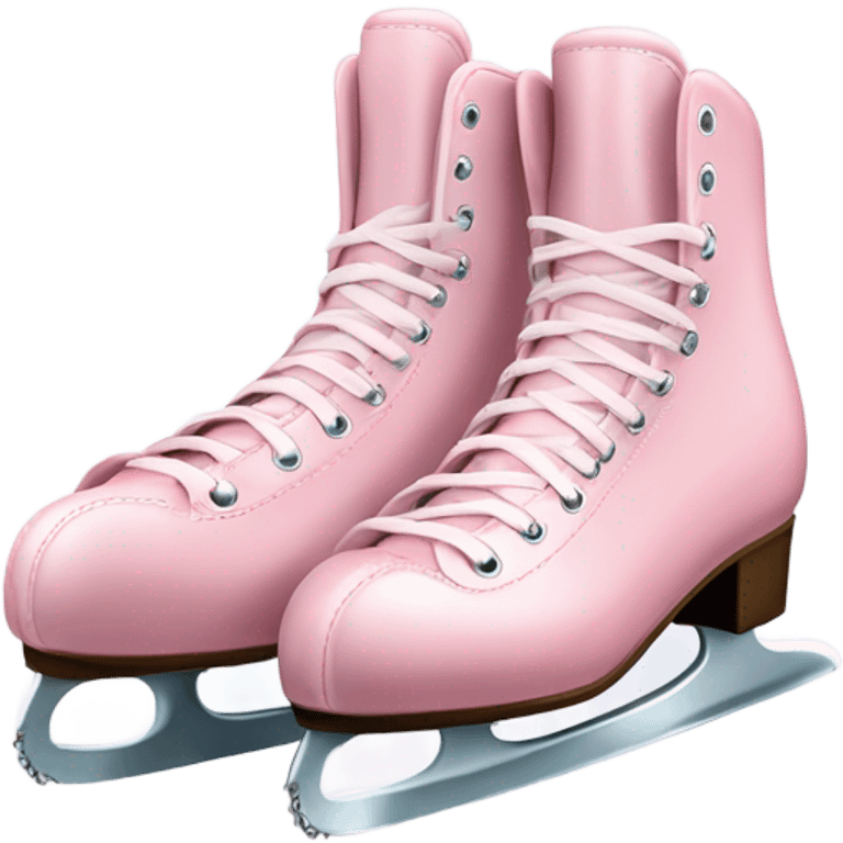 aesthetic pastel pink ice skates emoji