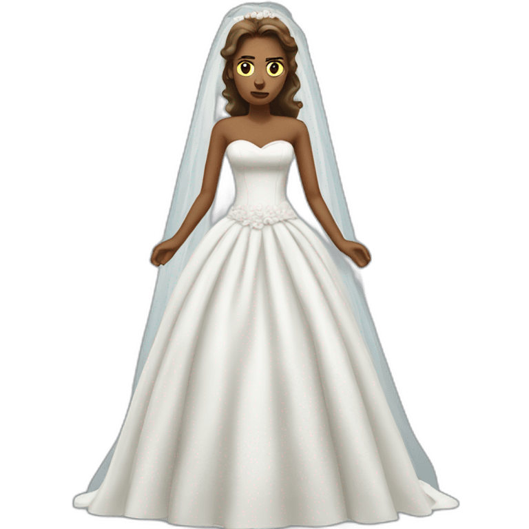 Angry in wedding dress emoji