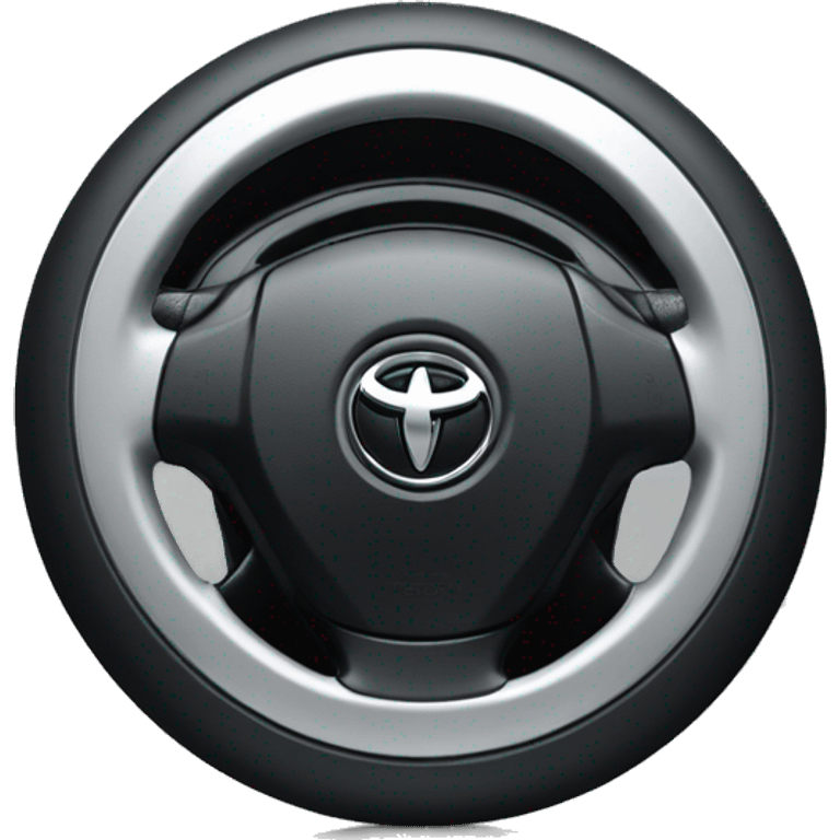 Black sterring wheel of toyota emoji