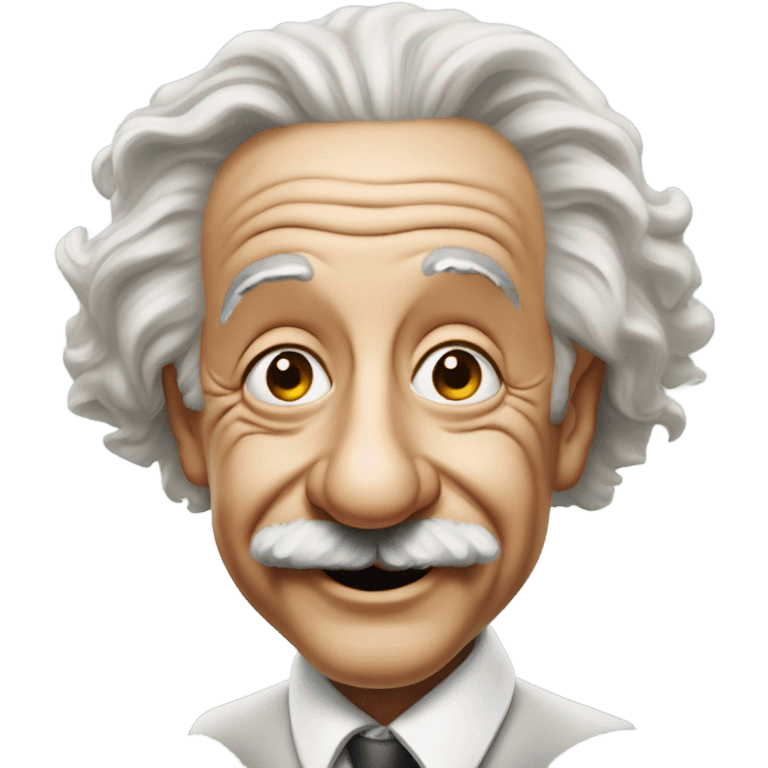 photorealistic einstein smile emoji