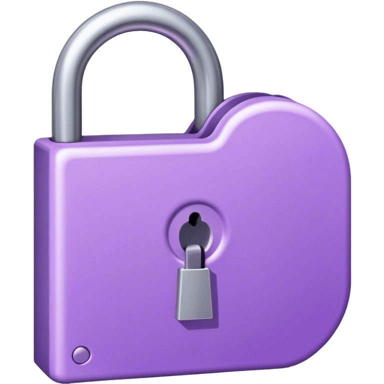 light purple Lock emoji