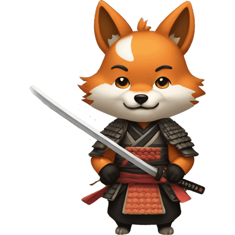 Samurai fox emoji