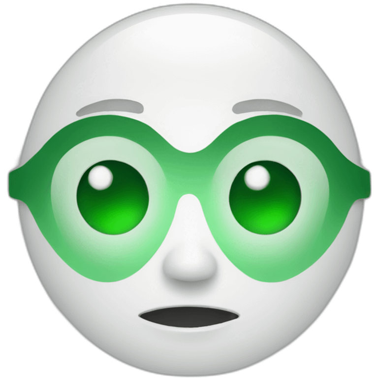 Green and white  emoji