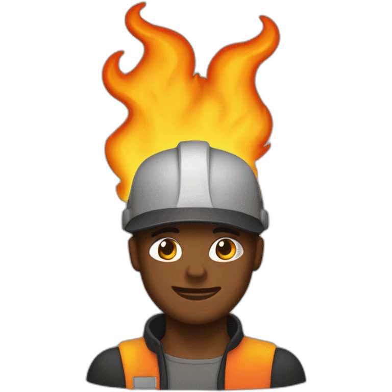 Fénix negro con destellos de fuego emoji