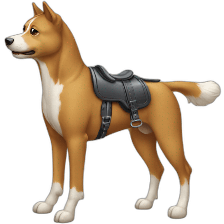 Chien sur cheval emoji