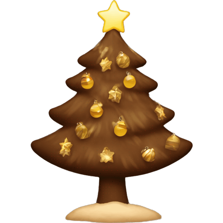 Brown aesthetic Christmas tree emoji