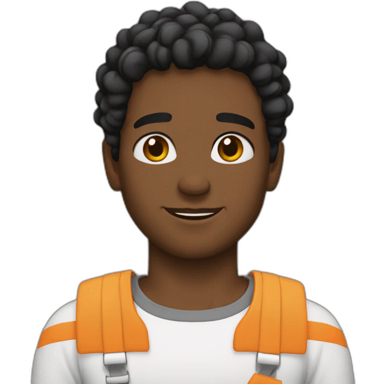 Joven pelón negro emoji