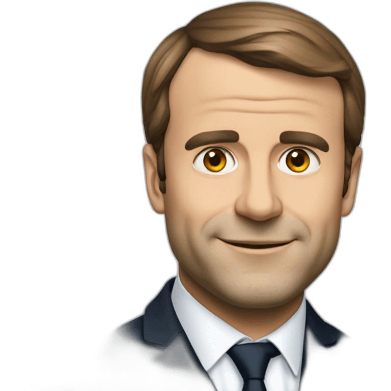 Macron avec un dégradé emoji