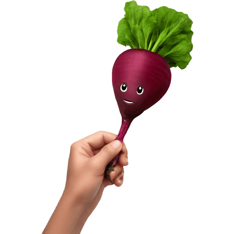 beetroot with mirror in hand emoji