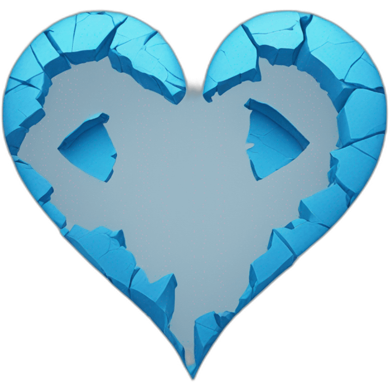 Broken blue heart emoji