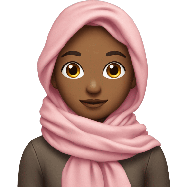 Cute soft pink scarf emoji