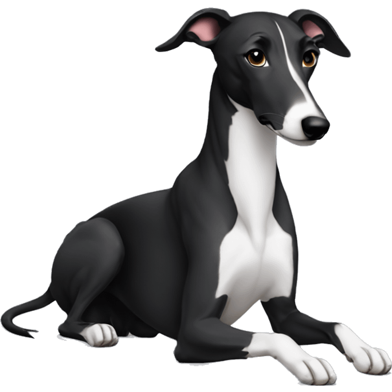 Black color greyhound emoji