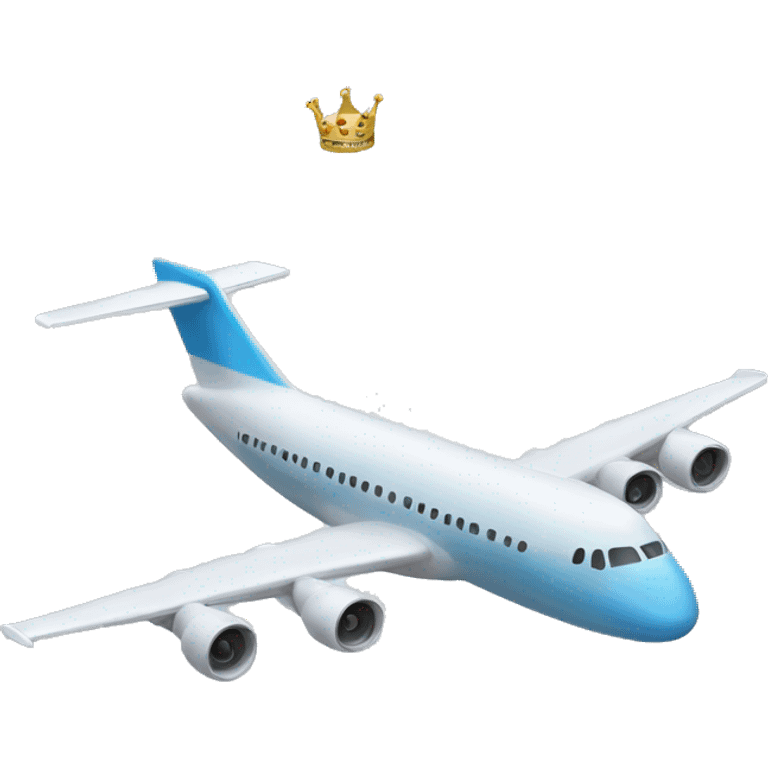 Plane with crown emoji