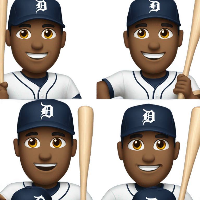 Baseball player Detroit emoji