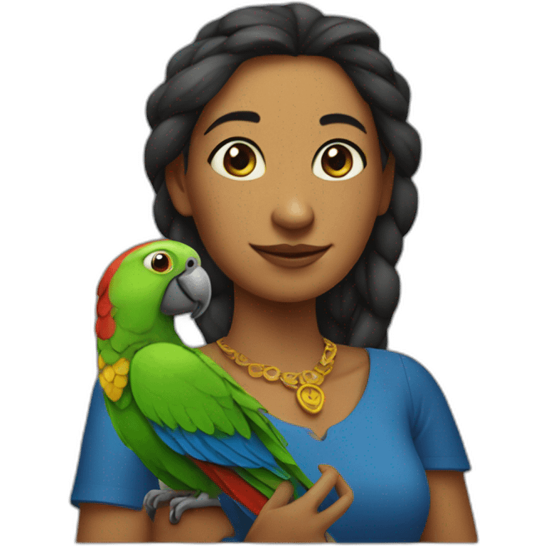 Parrot woman emoji