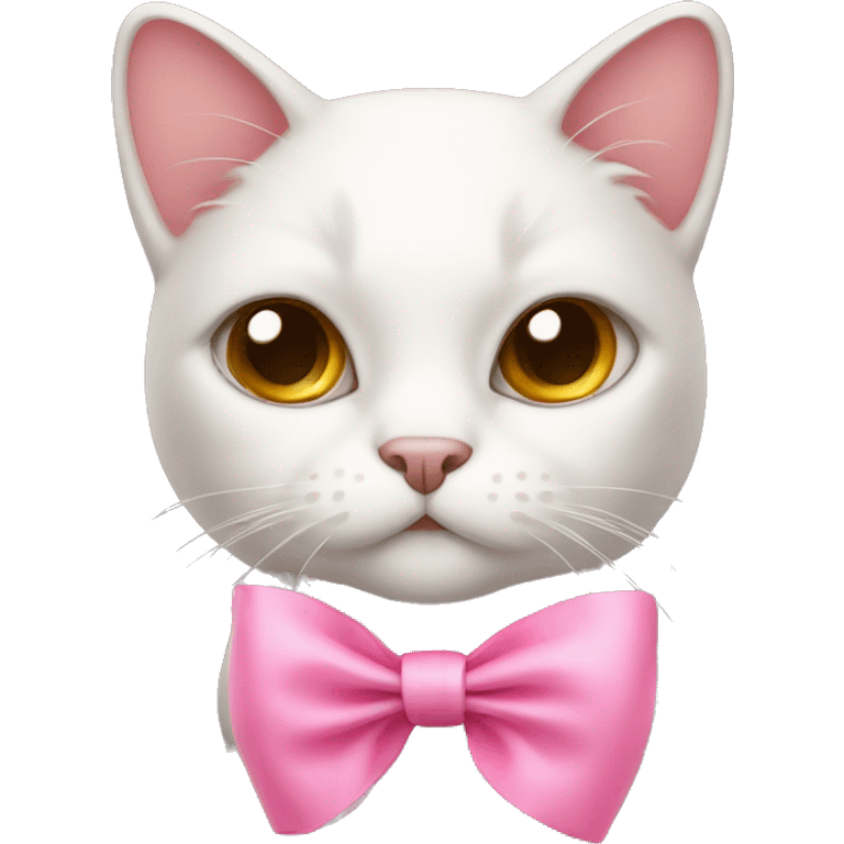 Cat with pink bow emoji