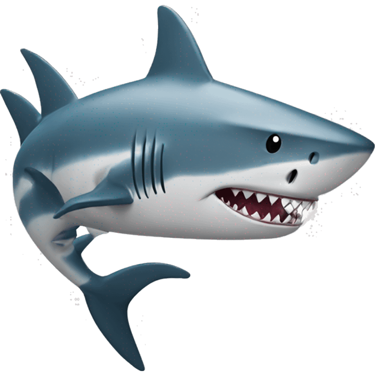 Shark having dumbells emoji