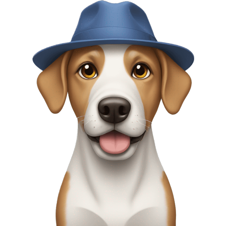 Dog wearing a hat emoji