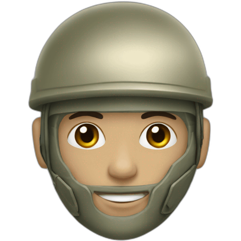 a soldier with a metal prosthesis emoji