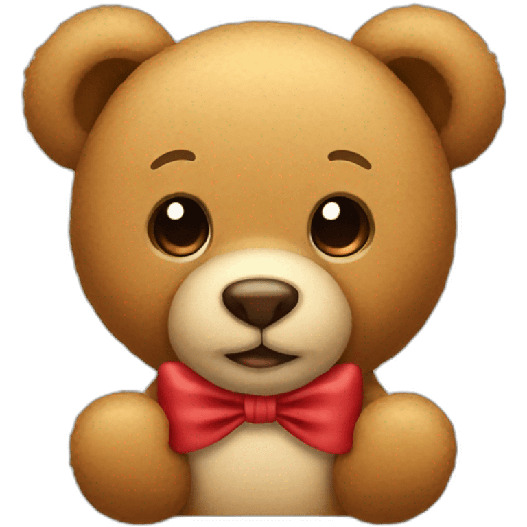 Teddy with a bow emoji