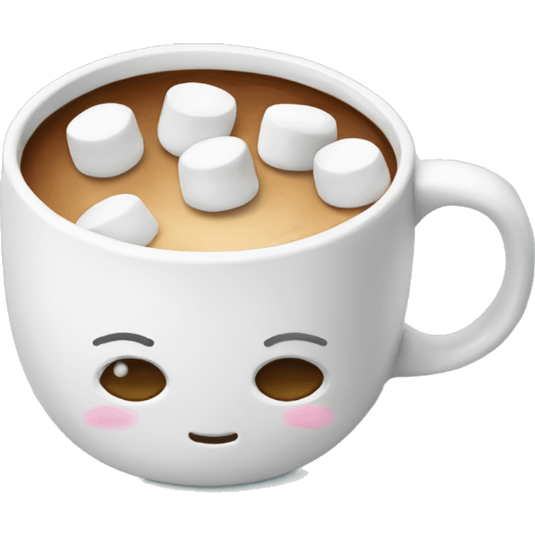 Coffee mug with marshmallows  emoji