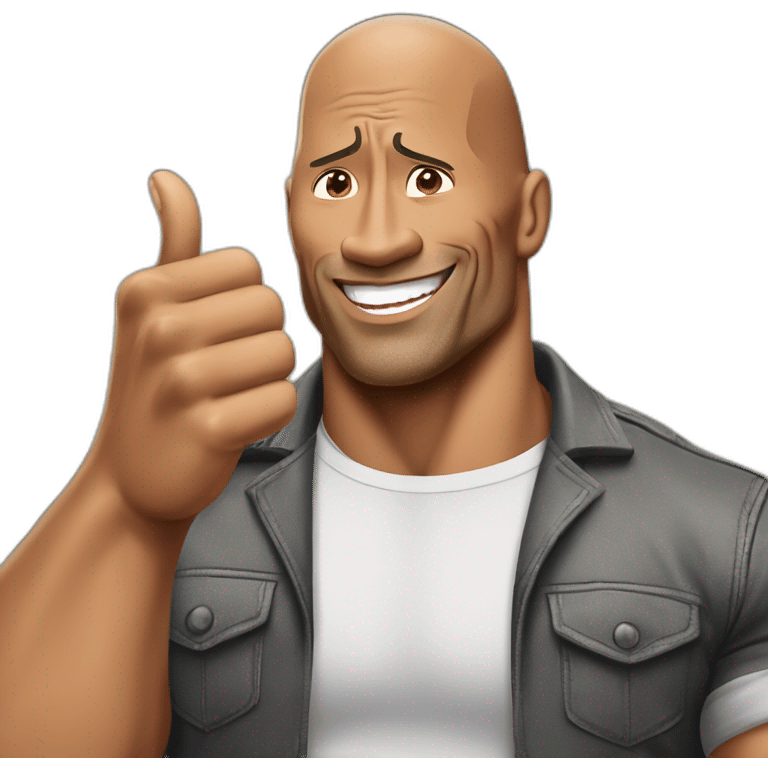 Dwayne johnson Thums up emoji