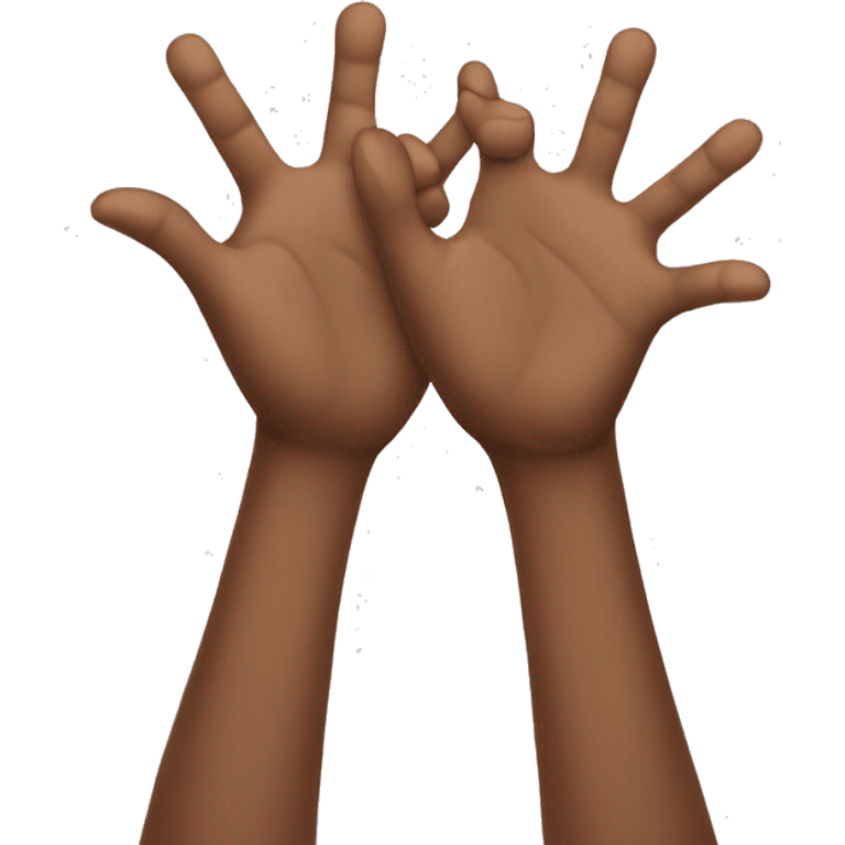 Two hands with only little fingers up emoji