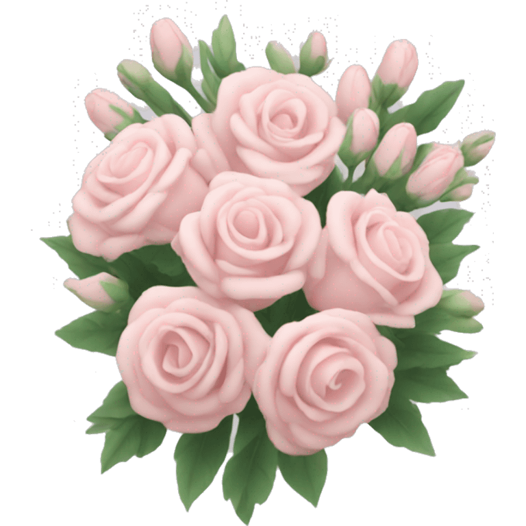 Pale pink bouquet emoji