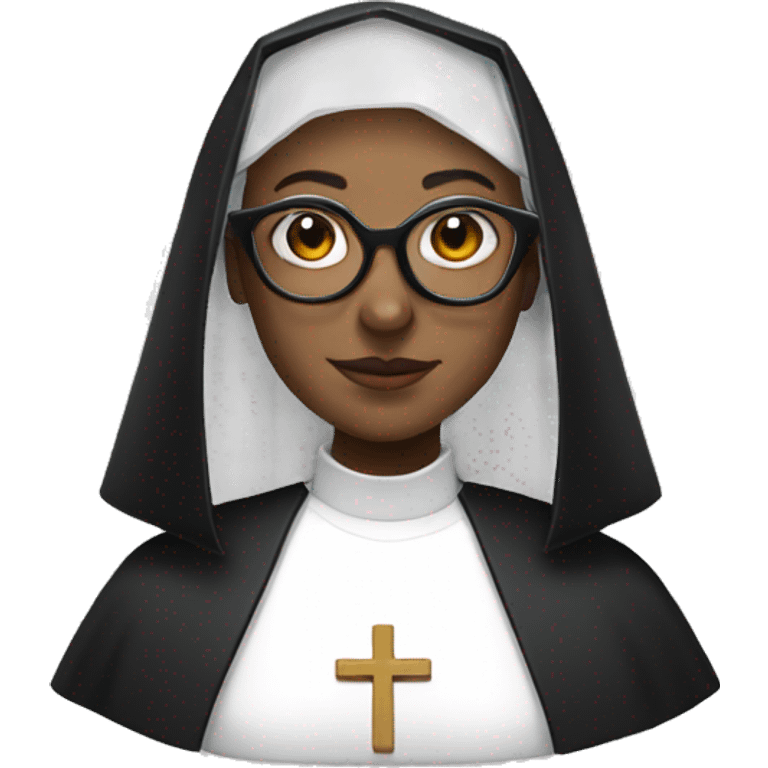 The nun with glasses emoji