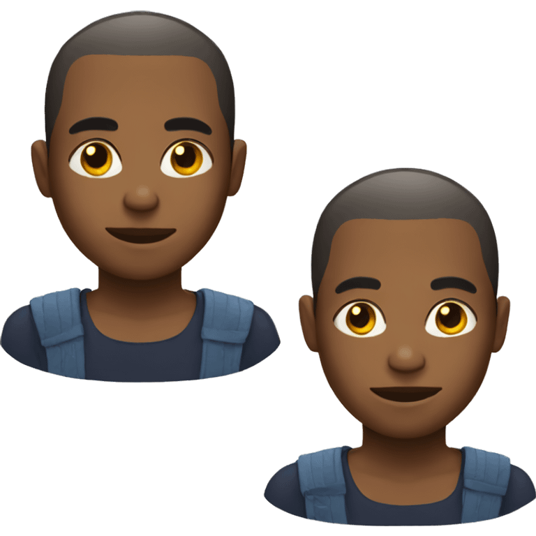 black guy with buzz cut emoji