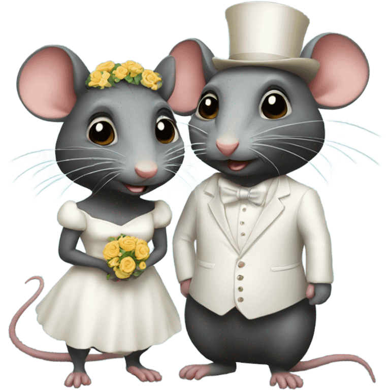 Rats married emoji