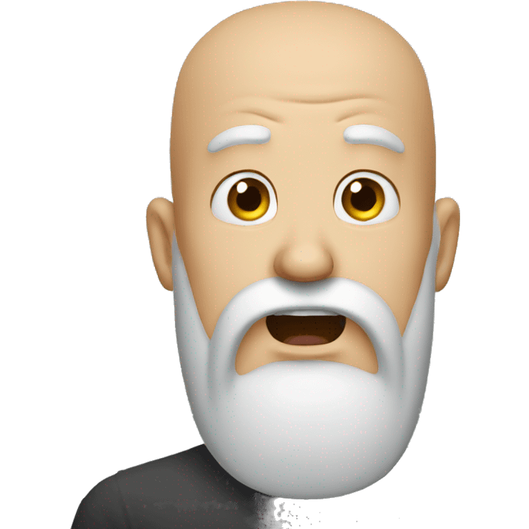 shocked bald guy with long beard emoji