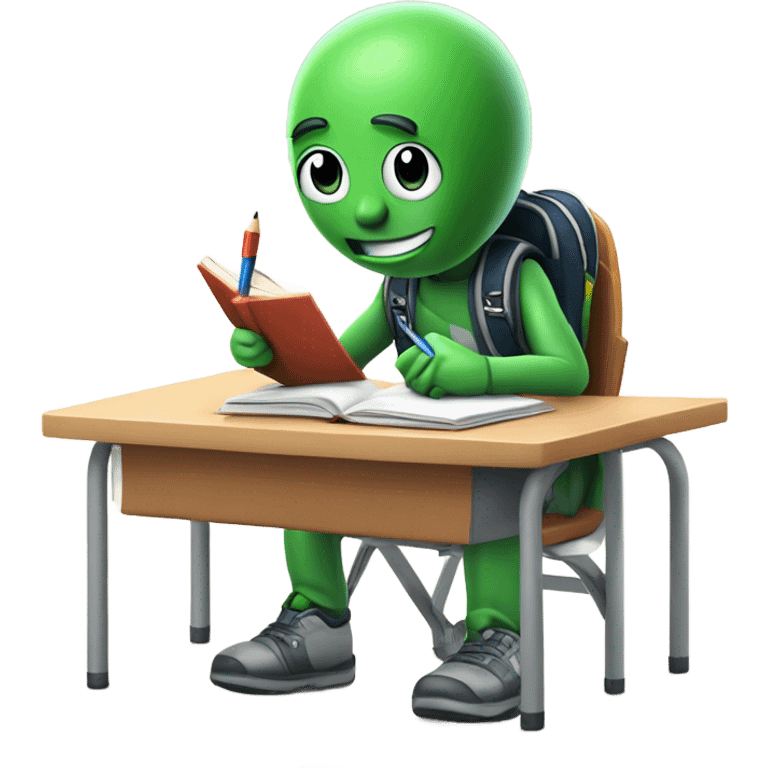 Martian at school emoji