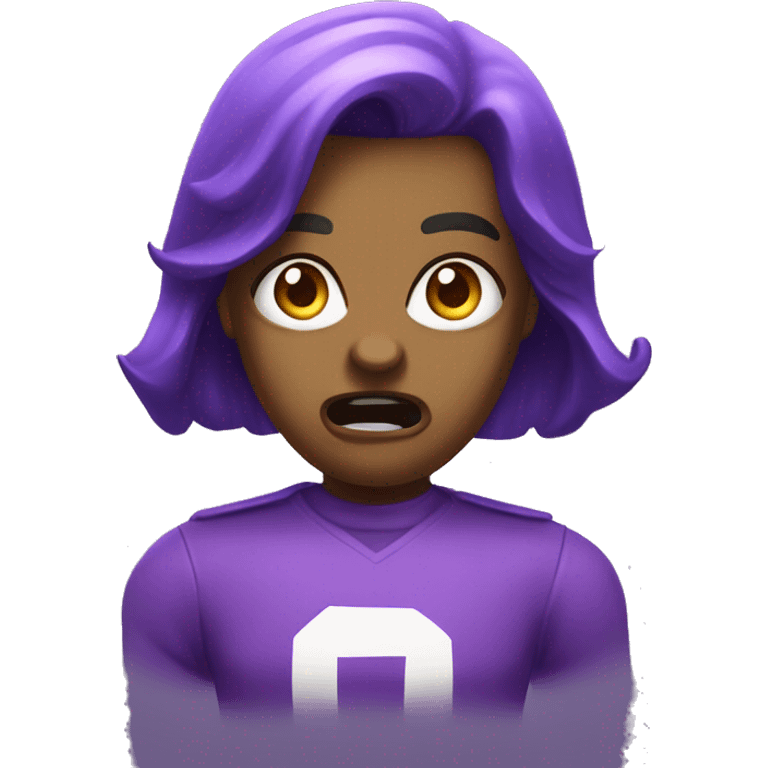 violet retro game caracter agressive emoji